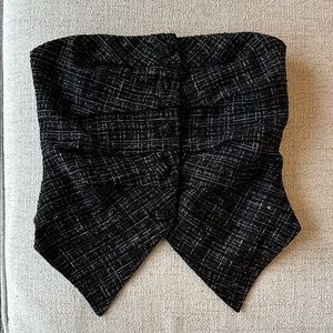 Commense Elegant Black Strapless Top